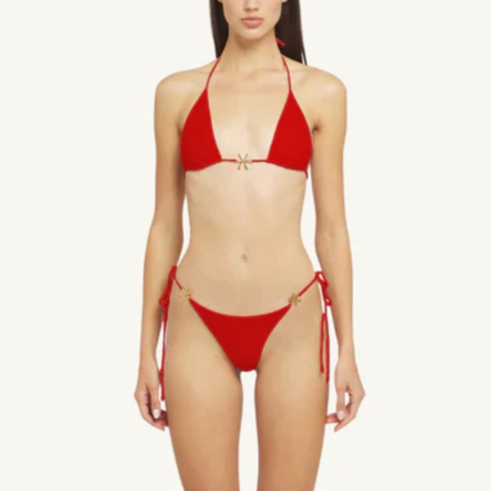 Red Triangle Bikini Set